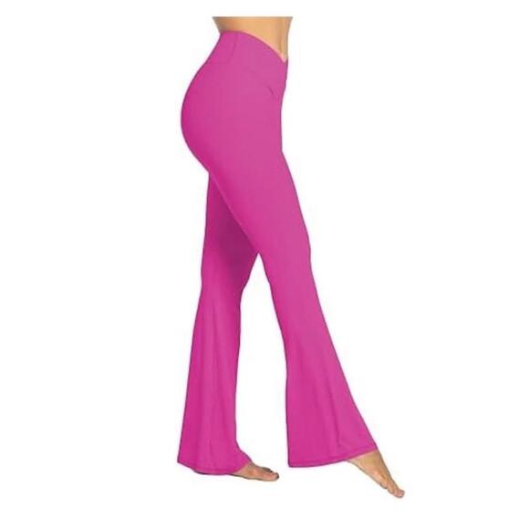 Sunzel Pants - 🔵 51) Women's Sunzel Pink Flare Yoga Pants Size XXL NWOT